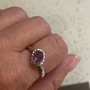 Silpada Lavender Fields Ring R 2993, Size 8 Sterling, Silver and Amethyst